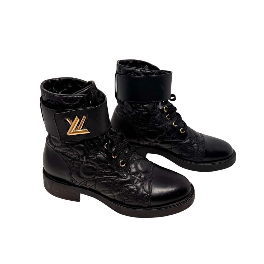Louis Vuitton Wonderland Ranger Boot Quilted Flower Leather LV Logo EU 37